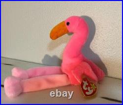 Pinky Flamingo TY Beanie Baby (Retired) 1995 Mint Condition RARE Edition