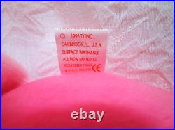Pinky The Pink Flamingo Ty Beanie Baby-rare-retired Mint 1995 Tag Errors New