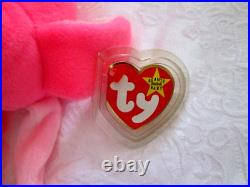 Pinky The Pink Flamingo Ty Beanie Baby-rare-retired Mint 1995 Tag Errors New