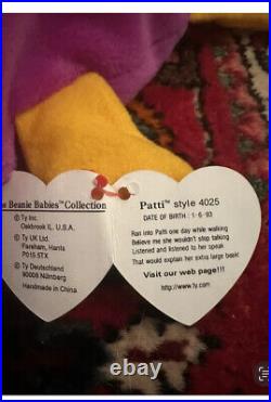 Platti Beanie Baby Lot 5 PVC And 1 PE. Rare Lot Platti Beanie Baby Lot 5 PVC And 1 PE. Rare Lot