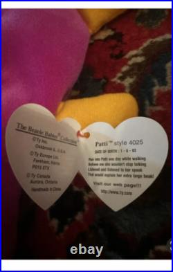 Platti Beanie Baby Lot 5 PVC And 1 PE. Rare Lot Platti Beanie Baby Lot 5 PVC And 1 PE. Rare Lot