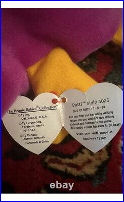 Platti Beanie Baby Lot 5 PVC And 1 PE. Rare Lot Platti Beanie Baby Lot 5 PVC And 1 PE. Rare Lot