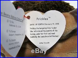 Prickles Ty Beanie Baby-rare Ty Beanie Baby Prickles-hedgehog-multiple Errors
