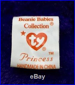 Princess Diana-1997 Beanie Baby (RARE 1st Edition) PVC CHINA AMAZING