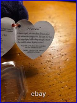 Princess Diana Teddy Bear -Ty Beanie Babies- Rare Retired With Tags 1997