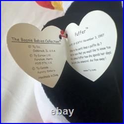 Puffer The Puffin 1997 Ty Beanie Baby with Tag Errors Retired Rare Look