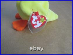 Quackers Beanie Baby. PVC Pellets (rare). Tag Errors
