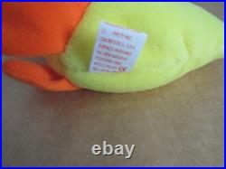 Quackers Beanie Baby. PVC Pellets (rare). Tag Errors