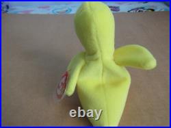 Quackers Beanie Baby. PVC Pellets (rare). Tag Errors