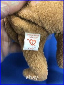 RARE 1993 Double Red Tagged Curly Beanie Baby With Lots Of Additional Errors