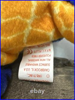 RARE 1995 Lizzy Beanie Baby PVC Pellets, Tag Errors, Retired MWMT