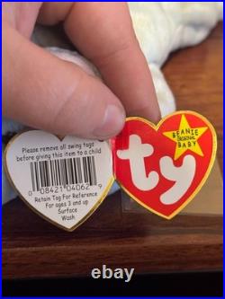 RARE 1995 Ty Beanie Baby Peanut The Elephant Light Blue With Tag errors