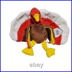 RARE-1996 Gobbles the Turkey TY Beanie Baby HAS 8 TAG ERRORS