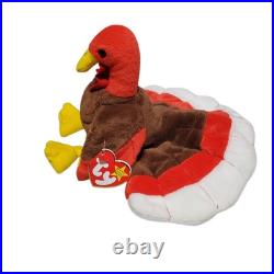RARE-1996 Gobbles the Turkey TY Beanie Baby HAS 8 TAG ERRORS