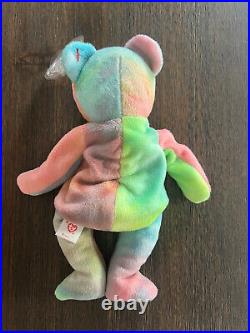 RARE 1996 Ty Beanie Baby PEACE the Bear Mint Condition with multiple ERRORS