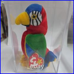 RARE 1997 1998 Ty Beanie Baby Original Jabber the Parrot TAG ERRORS MINT NEW