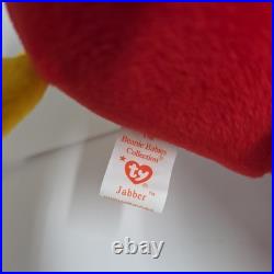 RARE 1997 1998 Ty Beanie Baby Original Jabber the Parrot TAG ERRORS MINT NEW