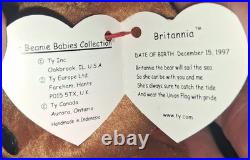 RARE 1997 Ty Beanie Baby Britannia MINT Tag Errors GREAT FIND