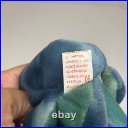 RARE 1997 Ty Beanie Baby Iggy the Chameleon Tag Error reading Rainbow