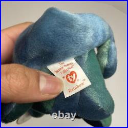 RARE 1997 Ty Beanie Baby Iggy the Chameleon Tag Error reading Rainbow