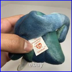 RARE 1997 Ty Beanie Baby Iggy the Chameleon Tag Error reading Rainbow