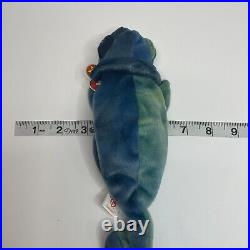 RARE 1997 Ty Beanie Baby Iggy the Chameleon Tag Error reading Rainbow