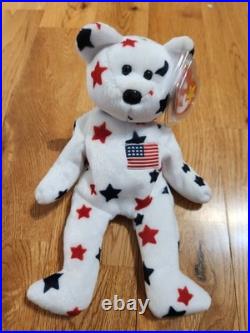 RARE 1998 Glory Ty Beanie Baby with Numbered Tush Tag and Tag Errors