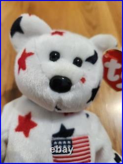 RARE 1998 Glory Ty Beanie Baby with Numbered Tush Tag and Tag Errors