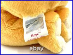 RARE 1998 Ty Hope Beanie Baby Eye, Tag, And Paw Errors NEW in Case with Tag Case