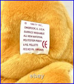 RARE 1998 Ty Hope Beanie Baby Eye, Tag, And Paw Errors NEW in Case with Tag Case