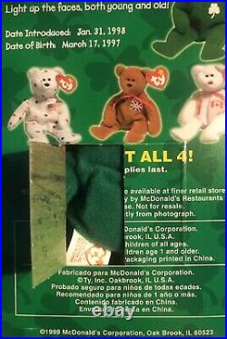 (RARE) 1999 McDonalds Ty Beanie Babies Witherrors 1993, OakBrook, Maple & Erin
