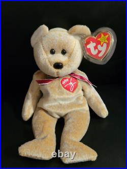 RARE 1999 SIGNATURE BEAR TY BEANIE BABIES PE Pellets ERRORS RETIRED NWT