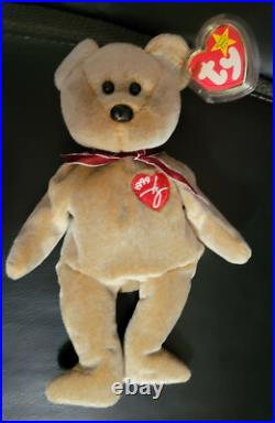 RARE 1999 SIGNATURE BEAR TY BEANIE BABIES PE Pellets ERRORS RETIRED NWT