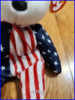 RARE 1999 Spangle The Bear Beanie baby with Errors