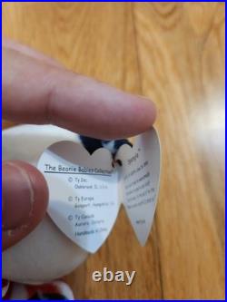 RARE 1999 Spangle The Bear Beanie baby with Errors