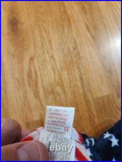 RARE 1999 Spangle The Bear Beanie baby with Errors