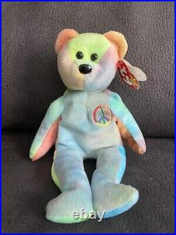 RARE 1ST EDITIONPeace Ty Beanie Baby WithERRORS! ORIGINAL & SURFACE WASH STAMP RARE 1ST EDITIONPeace Ty Beanie Baby WithERRORS! ORIGINAL & SURFACE WASH STAMP