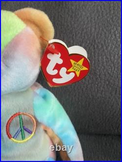 RARE 1ST EDITIONPeace Ty Beanie Baby WithERRORS! ORIGINAL & SURFACE WASH STAMP RARE 1ST EDITIONPeace Ty Beanie Baby WithERRORS! ORIGINAL & SURFACE WASH STAMP