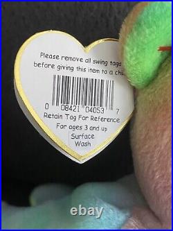 RARE 1ST EDITIONPeace Ty Beanie Baby WithERRORS! ORIGINAL & SURFACE WASH STAMP RARE 1ST EDITIONPeace Ty Beanie Baby WithERRORS! ORIGINAL & SURFACE WASH STAMP