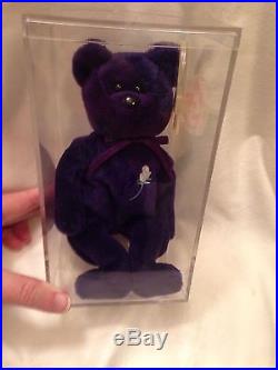 RARE 1ST Edition Princess Diana Beanie Baby! BRAND NEW IN CASE WITH PROTECTORS