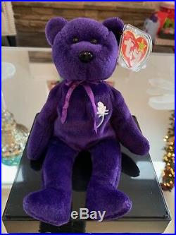 RARE 1st Edition 1997 TY Princess Diana Beanie Baby, Made in China, P. E. Pellets