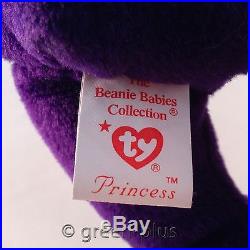 RARE 1st Edition AUTHENTIC Princess Diana TY Beanie Babies PVC Pellets'97 CHINA
