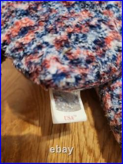 RARE 2000 July 4 USA Bear Ty Beanie Baby Tag Errors Retired T1086