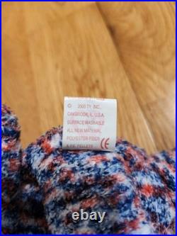 RARE 2000 July 4 USA Bear Ty Beanie Baby Tag Errors Retired T1086