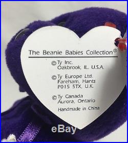 RARE AUTHENTIC Princess Diana Ty Beanie Baby Teddy Bear 1st Edition