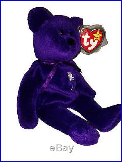 RARE Authentic 1st Edition Princess Diana 1997 Retired Beanie Baby PVC Pellets