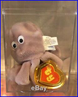 RARE Authenticate Ty Beanie Baby Inky Tan Gray No Mouth 2nd/1st Gen MWNMT