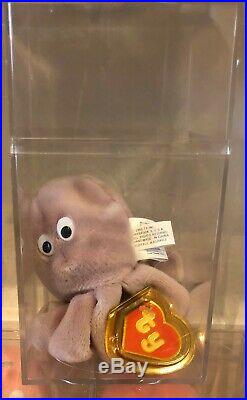 RARE Authenticate Ty Beanie Baby Inky Tan Gray No Mouth 2nd/1st Gen MWNMT