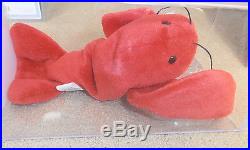 RARE Authenticated 2nd gen Ty Pinchers Beanie Baby 2nd Hang / 1st Tush