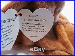 RARE BATTY TY BEANIE BABY-1996 BATTY THE BAT TY BEANIE BABY-PVC PELLETS WithERROR